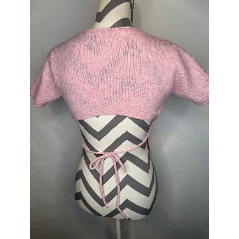 Glassons Pink Open Back Cropped Sweater